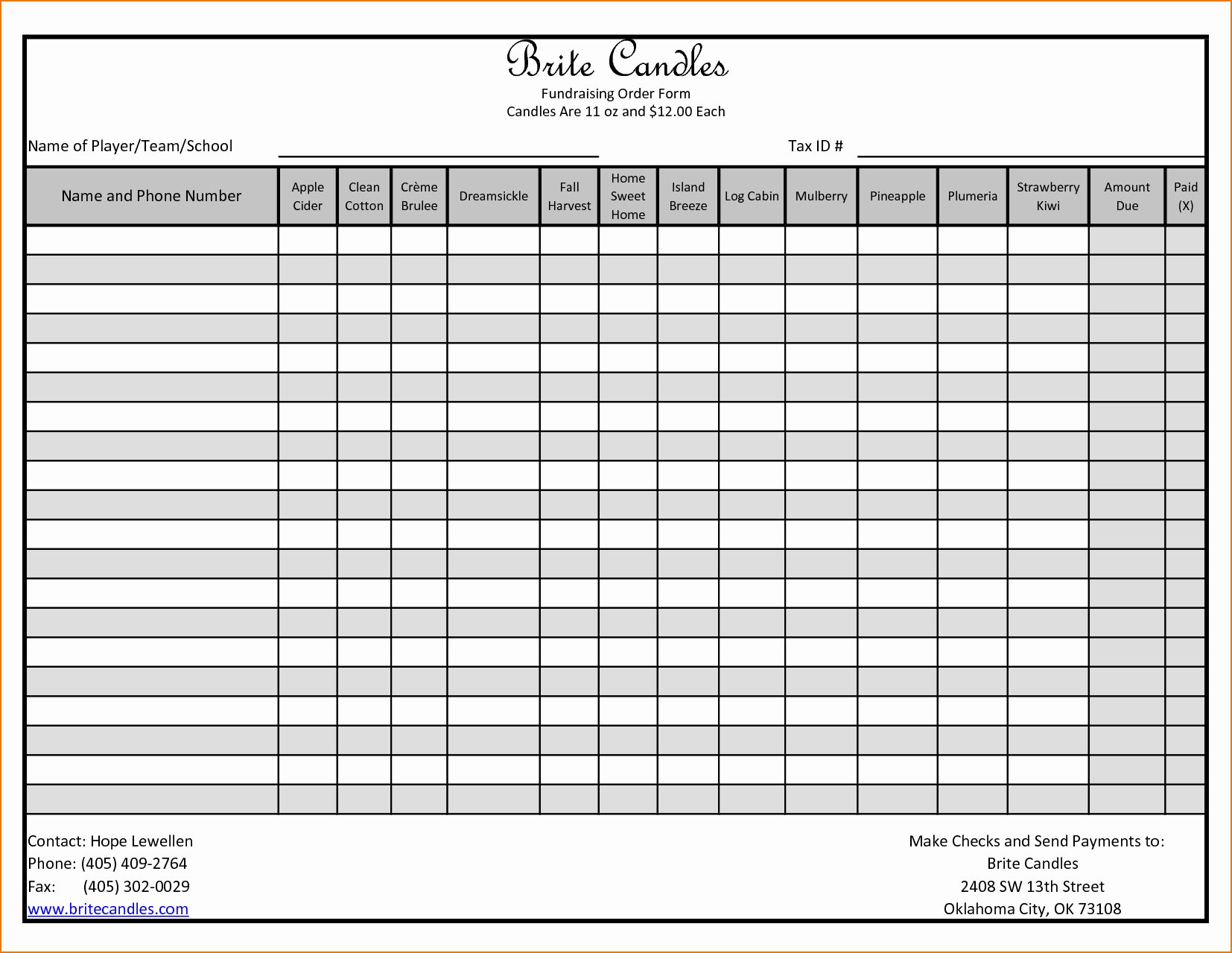 Clothing order form Template Excel Unique Excel order form Template