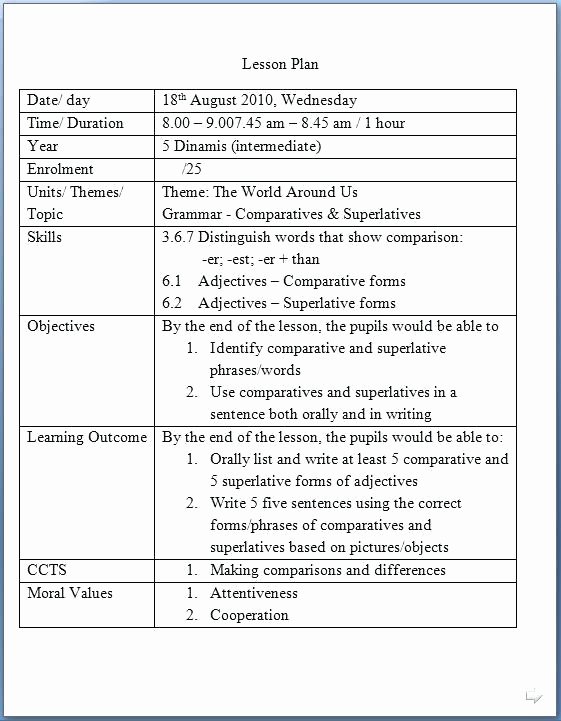 Co Teaching Lesson Plan Template Luxury Co Teaching Lesson Plan Template Pdf