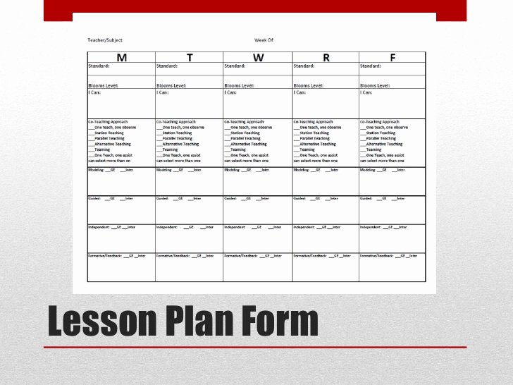 Co Teaching Lesson Plan Template Luxury Supporting Co Teaching