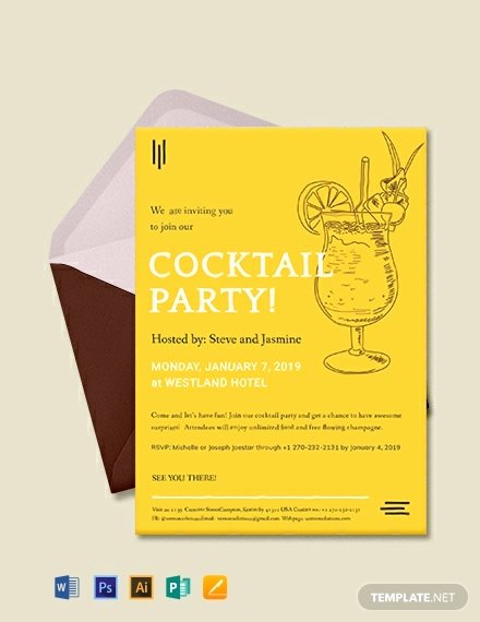 Cocktail Party Invitation Template Beautiful 11 Free Simple Invitaiton Templates In Apple Mac Pages