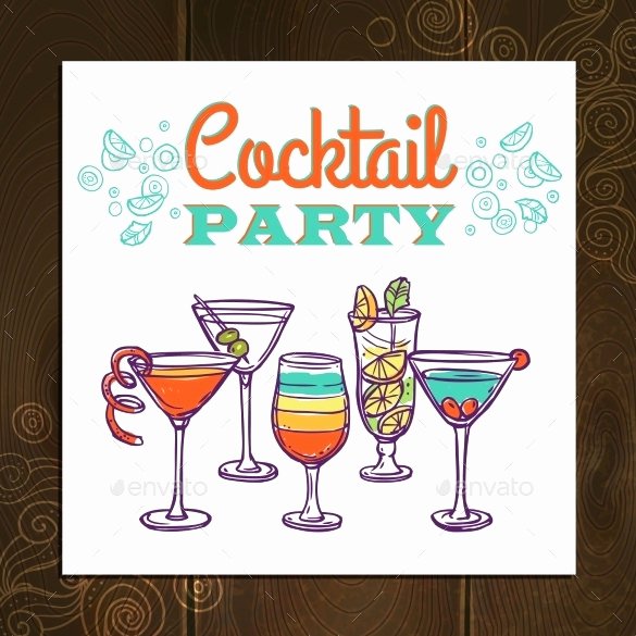 Cocktail Party Invitation Template Beautiful 21 Stunning Cocktail Party Invitation Templates &amp; Designs