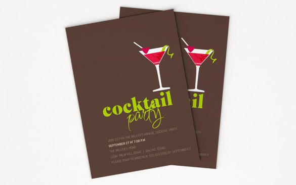 Cocktail Party Invitation Template Unique 21 Stunning Cocktail Party Invitation Templates &amp; Designs