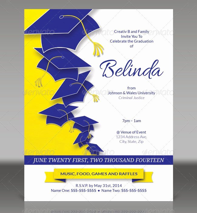 College Graduation Invitation Template Elegant Graduation Bbq Invitations