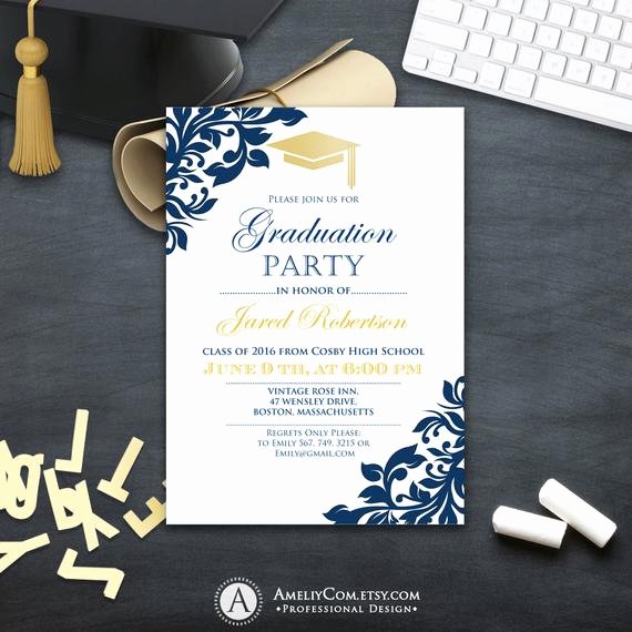 College Graduation Invitation Template Elegant Graduation Party Invitation Сollege Printable Template Boy