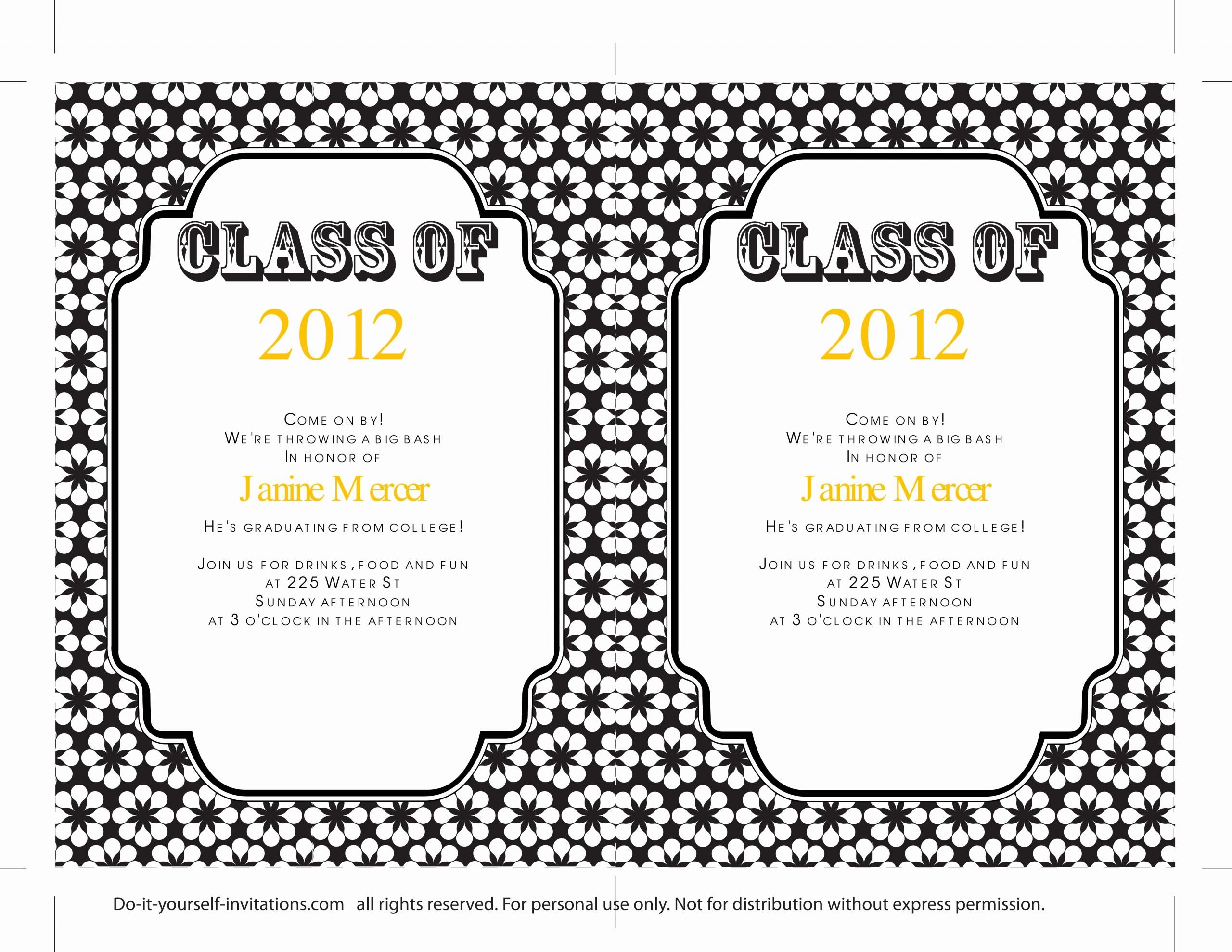 College Graduation Invitation Template Fresh 40 Free Graduation Invitation Templates Template Lab