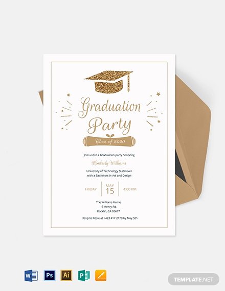 College Graduation Invitation Template Luxury Graduation Invitation Template Word Psd