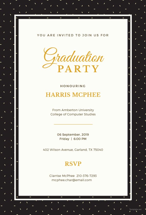 College Graduation Invitation Template Unique 19 Graduation Invitation Templates Invitation Templates