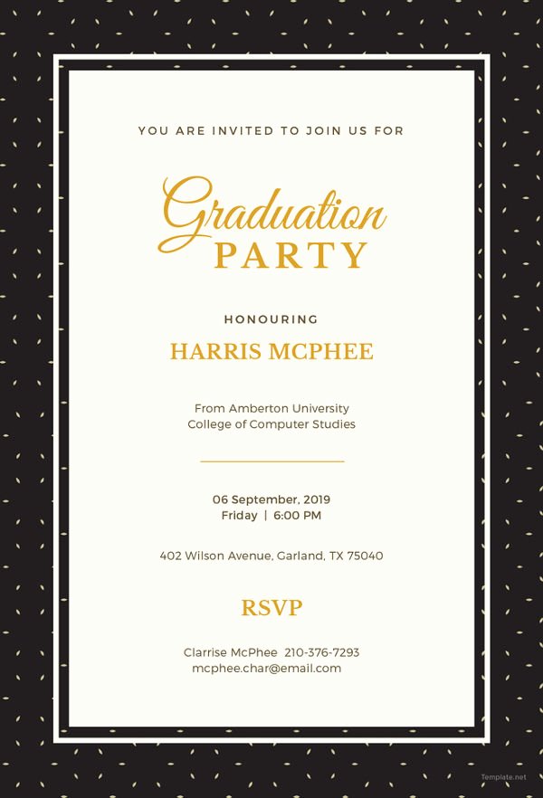 College Graduation Invitation Template Unique 19 Graduation Invitation Templates Invitation Templates