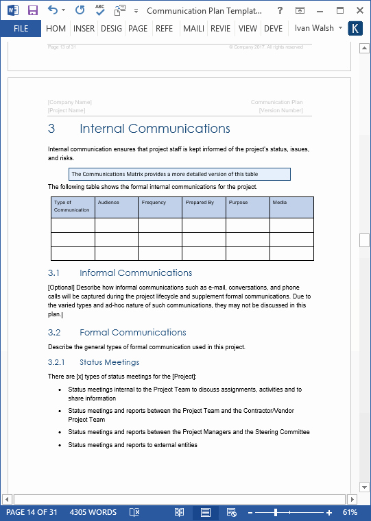 Communication Plan Template Excel Lovely Munication Plan Template Ms Fice – Templates forms
