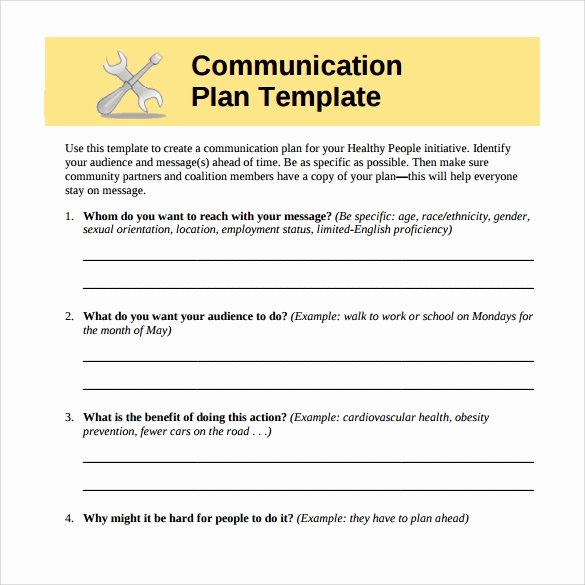 Communication Plan Template Free Best Of Free 14 Sample Munication Plans In Google Docs