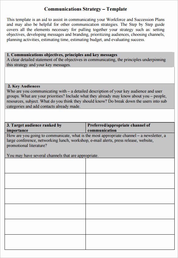 Communication Plan Template Free Lovely 12 Munication Strategy Templates Free Sample