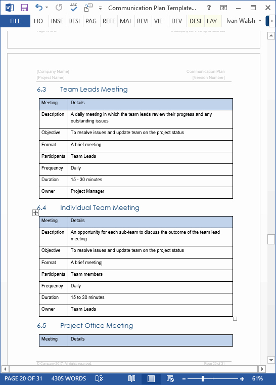 Communication Plan Template Free Luxury Munication Plan Templates – Download Ms Word and Excel