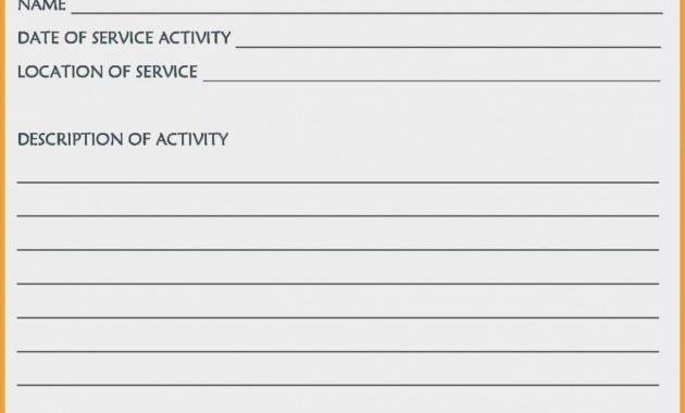 Community Service Hours form Template Lovely 15 Fantastic Vacation