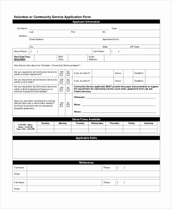 Community Service Hours form Template New Sample Munity Service form 10 Examples In Pdf Word