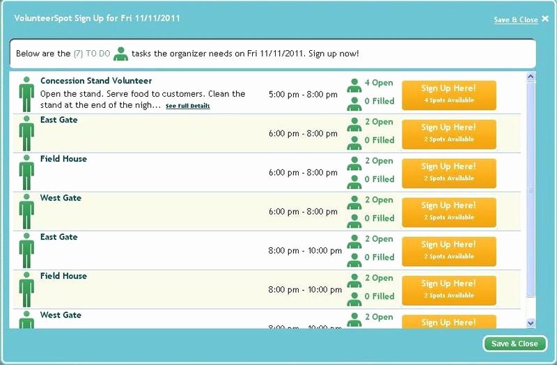 Concession Stand Schedule Template Best Of Line Signup Blog by Signup September 2011