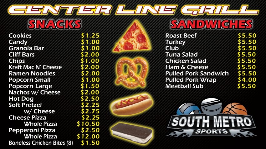 Concession Stand Schedule Template Lovely Concession Stand south Metro Sports