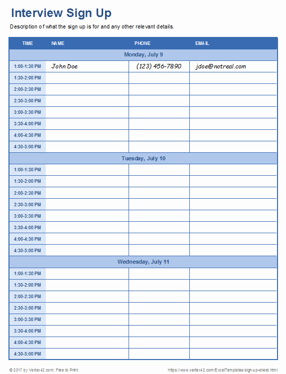 Concession Stand Schedule Template Luxury Sign Up Sheets Potluck Sign Up Sheet