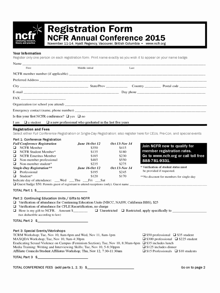 Conference Registration form Template Word Best Of Conference Registration form 1 Free Templates In Pdf