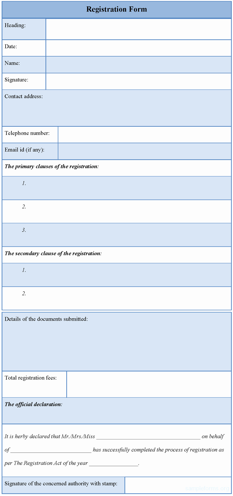 Conference Registration form Template Word New Registration form Template