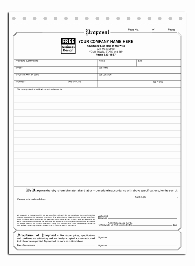 Construction Bid form Template Beautiful Construction Proposal Template