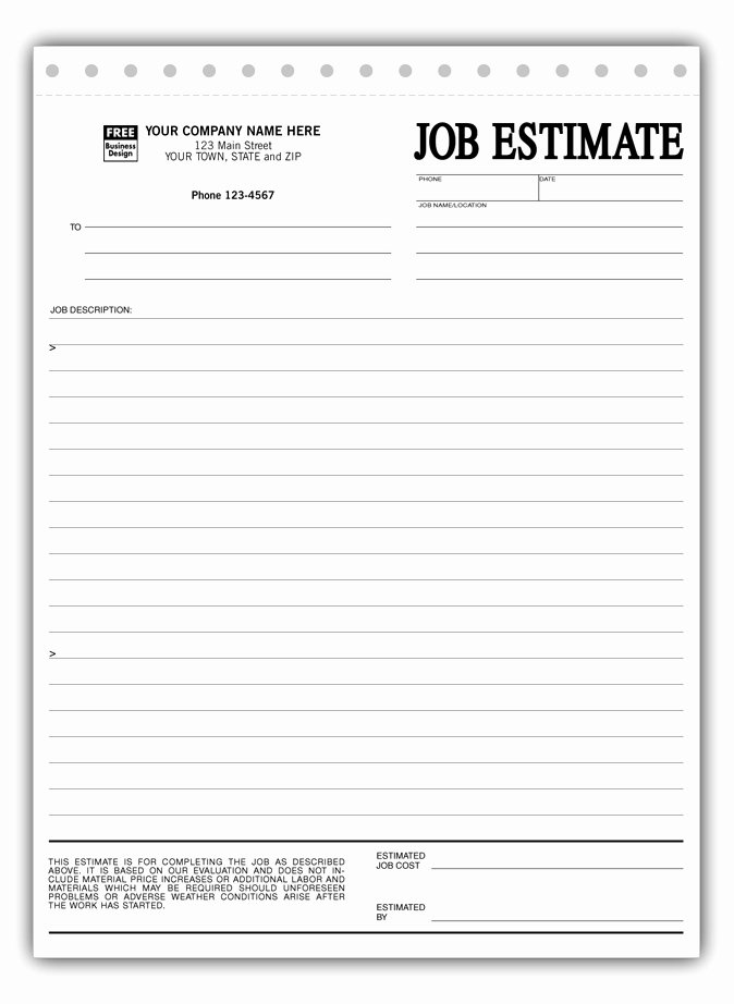 Construction Bid form Template Unique Construction Estimate Template