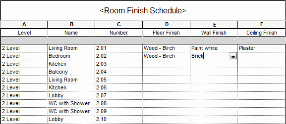 Construction Finish Schedule Template Beautiful Bim Tree Chimpanzee Room Finish Material Schedule