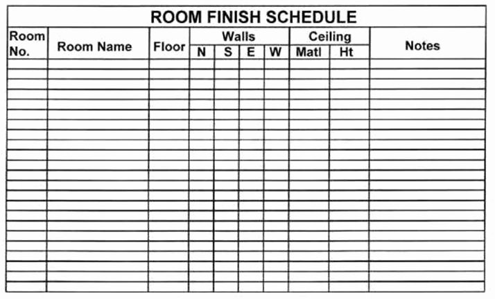 Construction Finish Schedule Template Elegant Blueprint Understanding Schedules