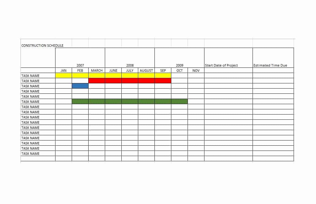 Construction Finish Schedule Template Inspirational 21 Construction Schedule Templates In Word &amp; Excel