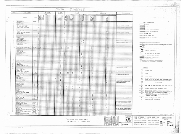 Construction Finish Schedule Template Lovely Schedule Of Drawings Mechanical Trades Finish Schedule