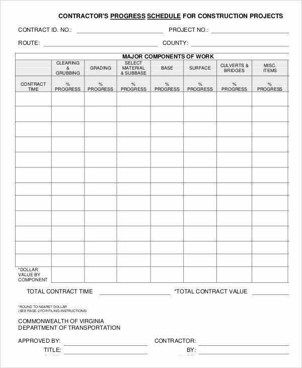 Construction Project Schedule Template Awesome Construction Work Schedule Templates 8 Free Word Pdf