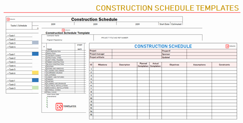 Construction Project Schedule Template Excel Best Of Construction Schedule Template [excel Project