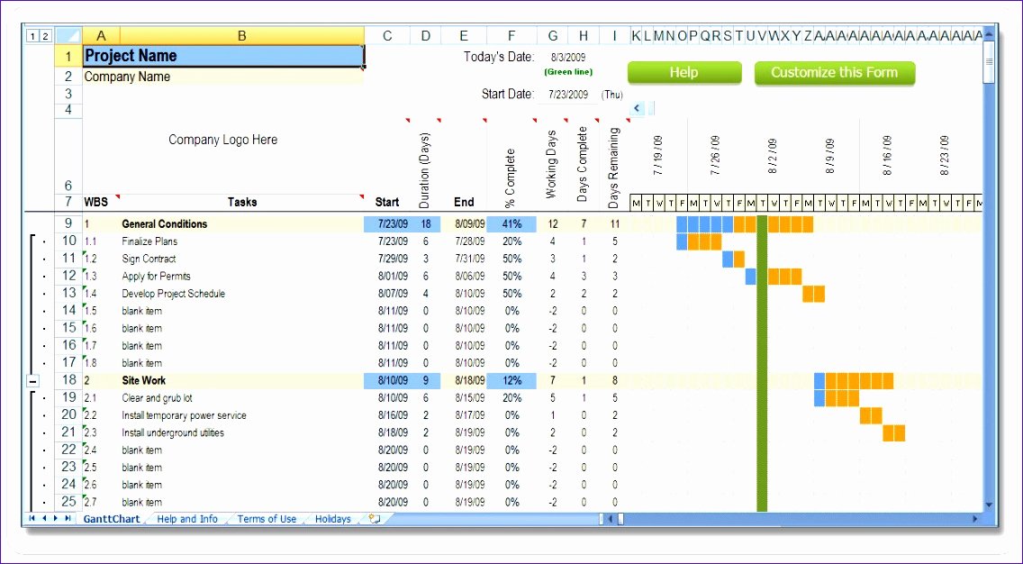 Construction Schedule Excel Template Free Awesome 9 Construction Timeline Template Excel Exceltemplates