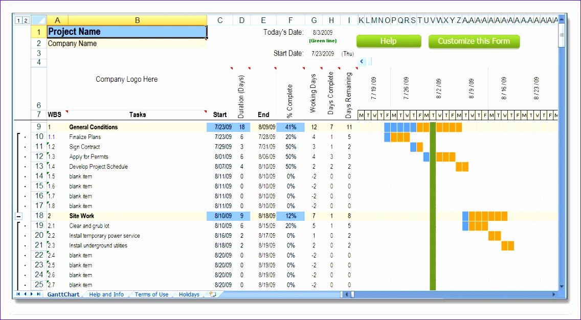 Construction Schedule Excel Template Free Awesome 9 Construction Timeline Template Excel Exceltemplates