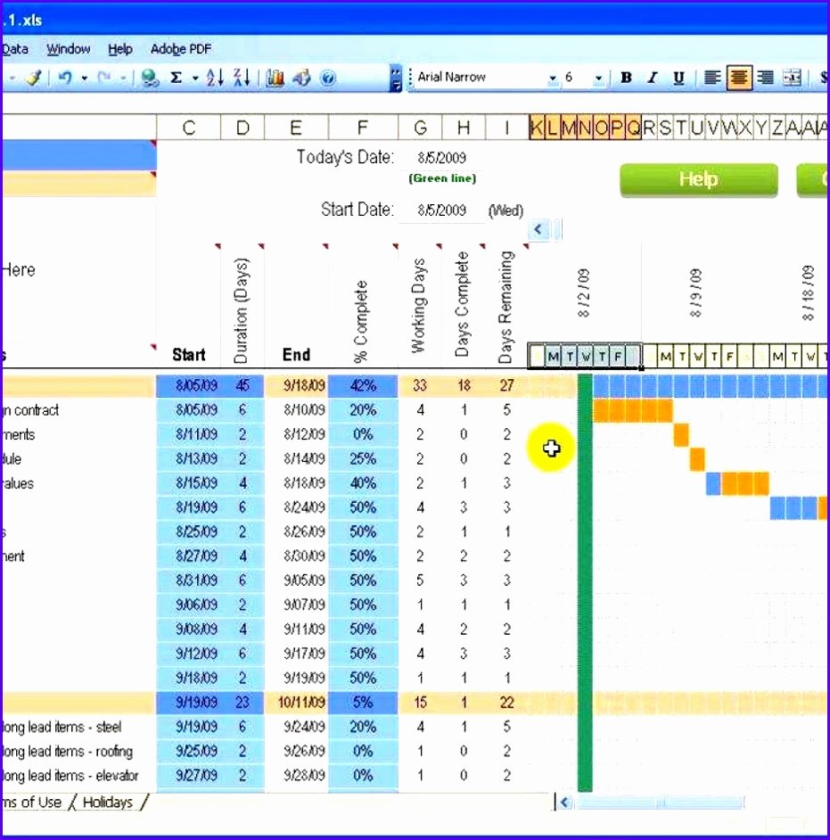 Construction Schedule Excel Template Free New 7 Free Excel Construction Schedule Template