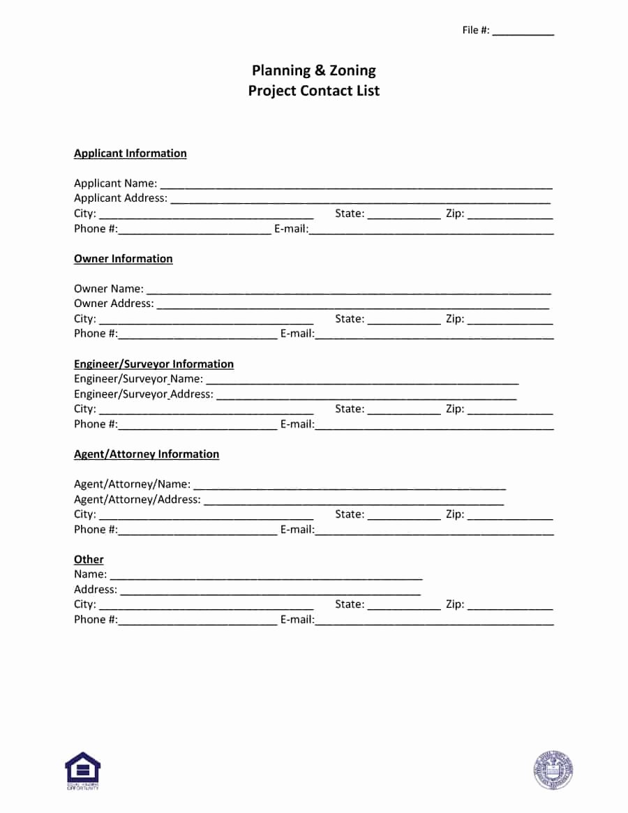 Contact form Template Word Beautiful 40 Phone &amp; Email Contact List Templates [word Excel]