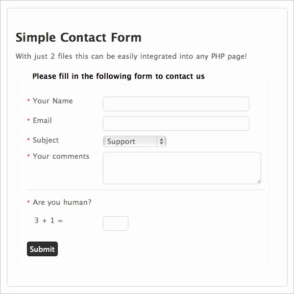 Contact form Template Word Best Of 35 Best PHP Contact form Templates