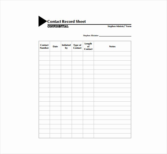 Contact form Template Word Best Of Contact Sheet Template 17 Free Excel Documents Download