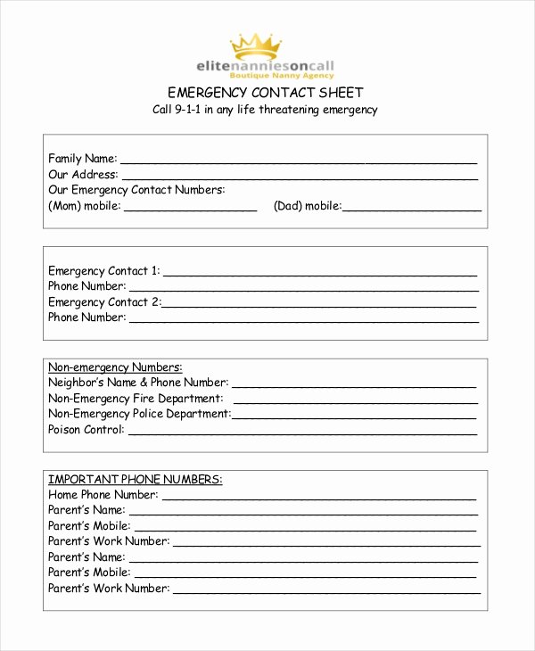 Contact form Template Word Elegant Free Contact List Template 10 Free Word Pdf Documents