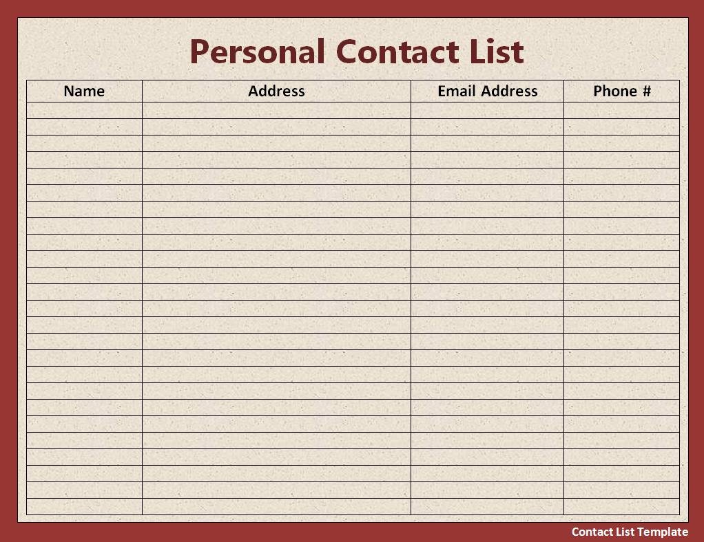 Contact form Template Word Inspirational List Templates