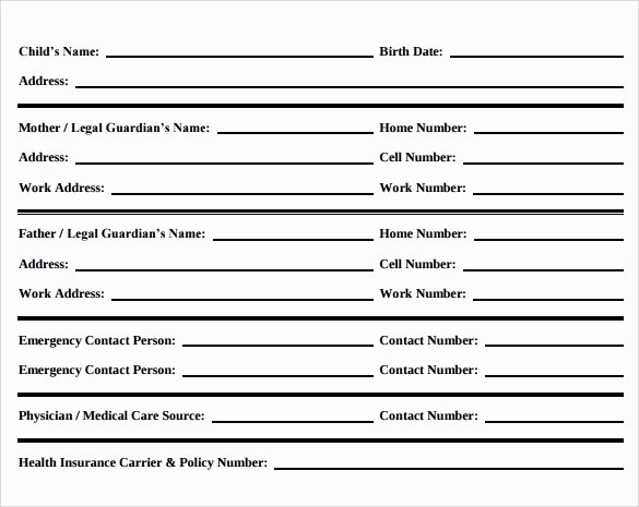 Contact form Template Word New Emergency Contact forms 11 Download Free Documents In