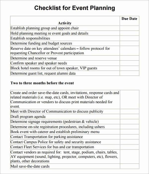 Corporate event Planning Checklist Template Best Of event Planning Checklist Template