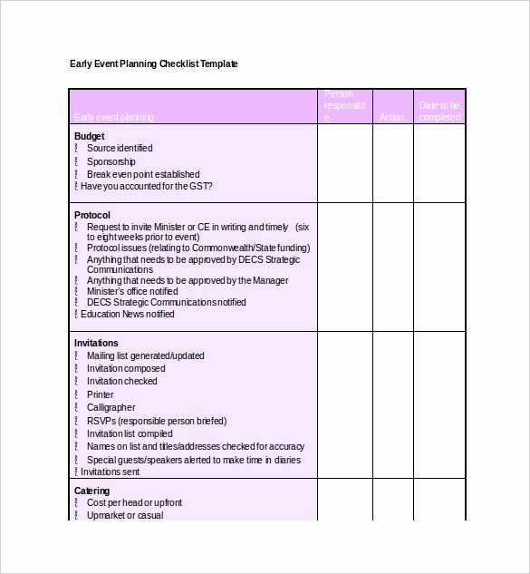 Corporate event Planning Checklist Template Fresh 19 event Checklist Templates Word Pdf Google Docs