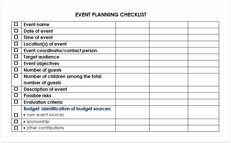 Corporate event Planning Checklist Template Unique event Planning Checklist Free Pdf or Doc for Word