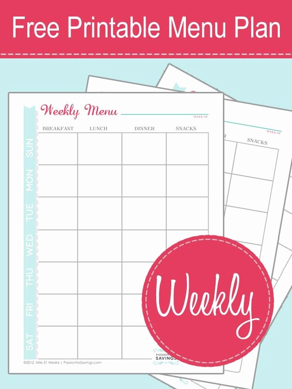 Create A Meal Plan Template Awesome Free Printable Menu Plan Worksheet I Use these Every Week