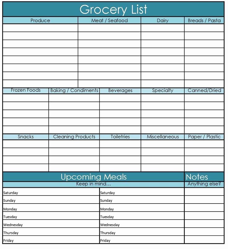 Create A Meal Plan Template Elegant Making Your Life Easier Printable Grocery Shopping