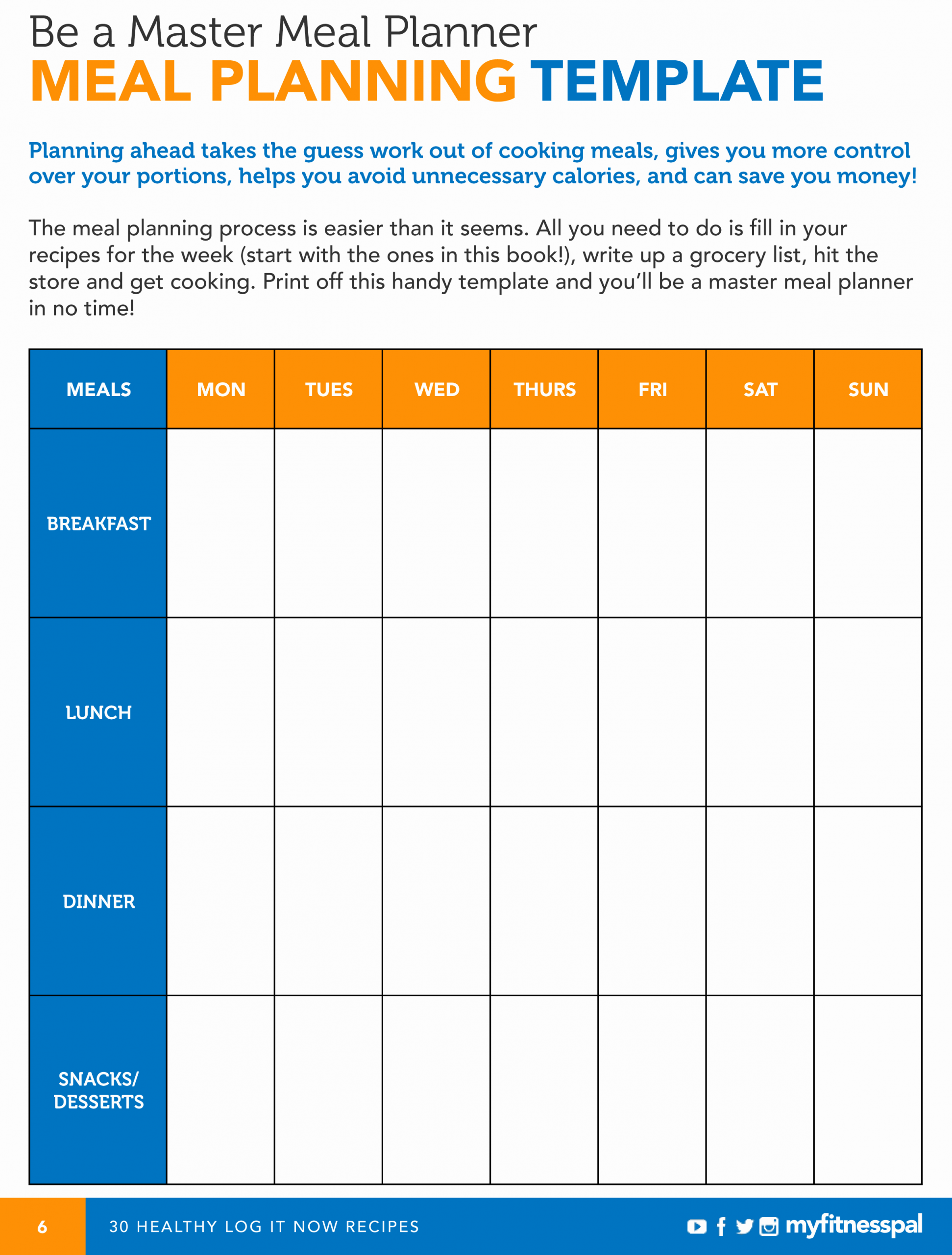 Create A Meal Plan Template Luxury Be A Master Meal Planner with This Template