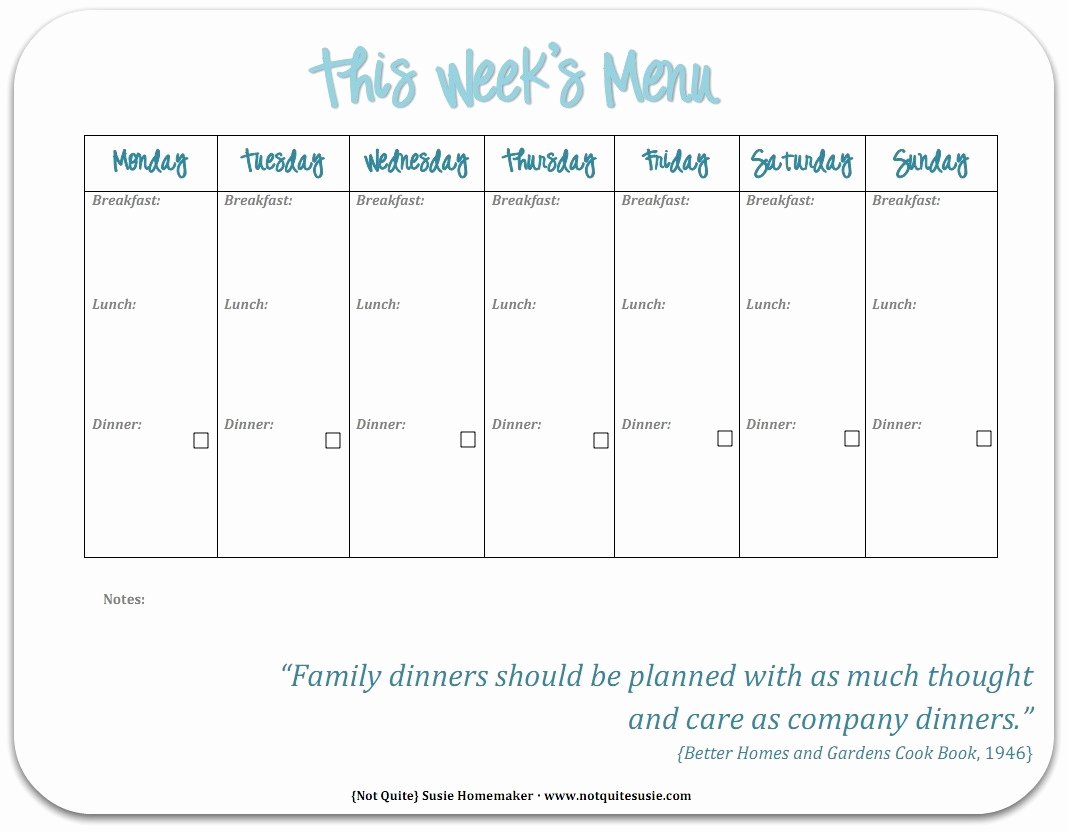 Create A Meal Plan Template Luxury Free Printable Weekly Meal Planner Not Quite Susie