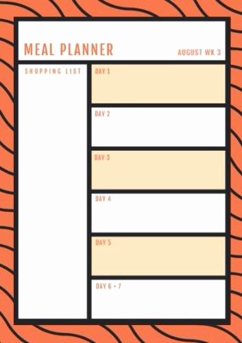 Create A Meal Plan Template Luxury Meal Planning Template Create Your Own Meal Planner