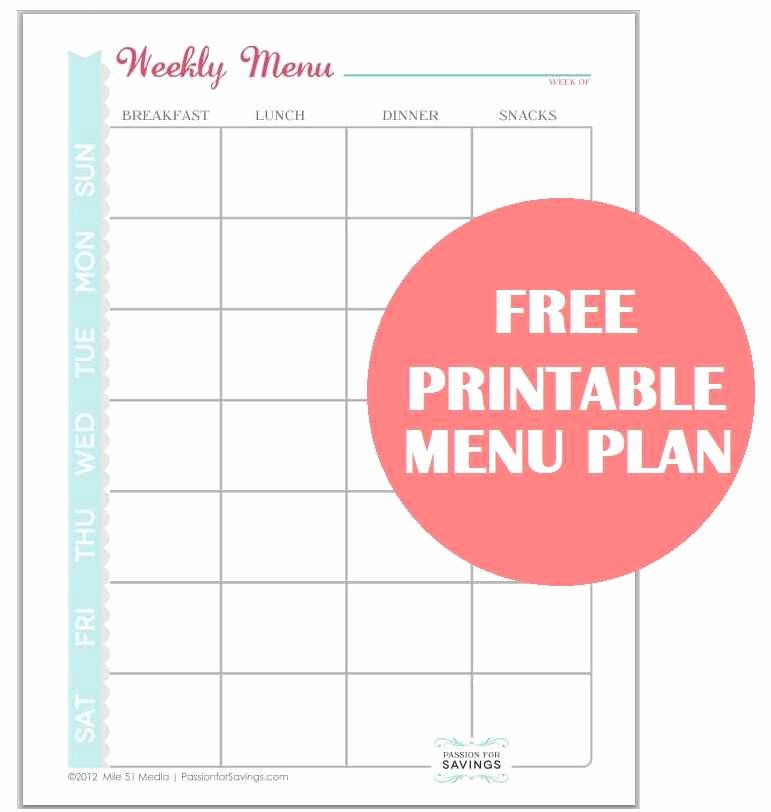 Create A Meal Plan Template Unique A Great Way to Save Money is to Create A Menu Plan Here