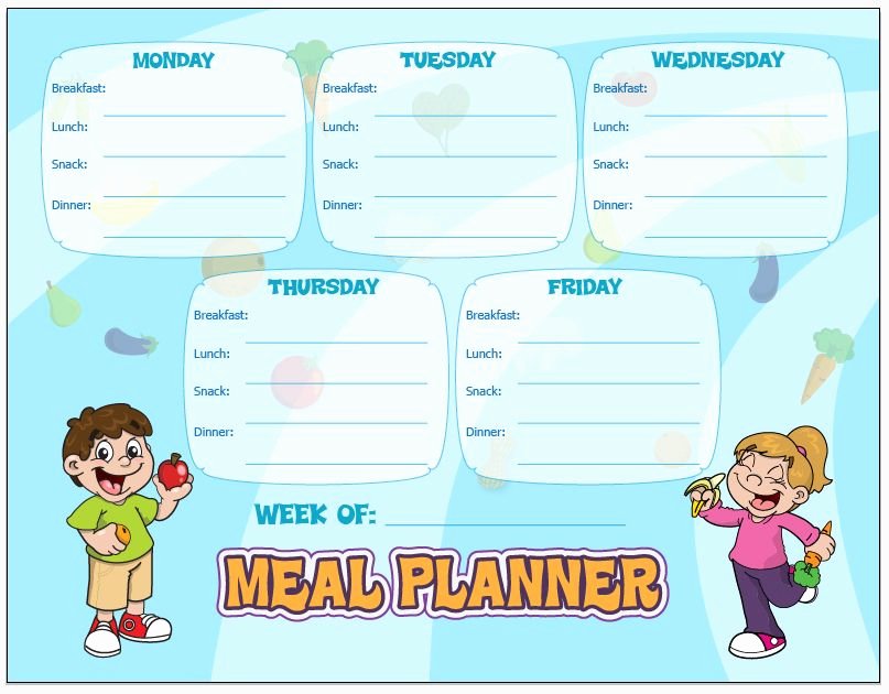 Create A Meal Plan Template Unique Make Your Own Meal Plans with Our Meal Planning Chart